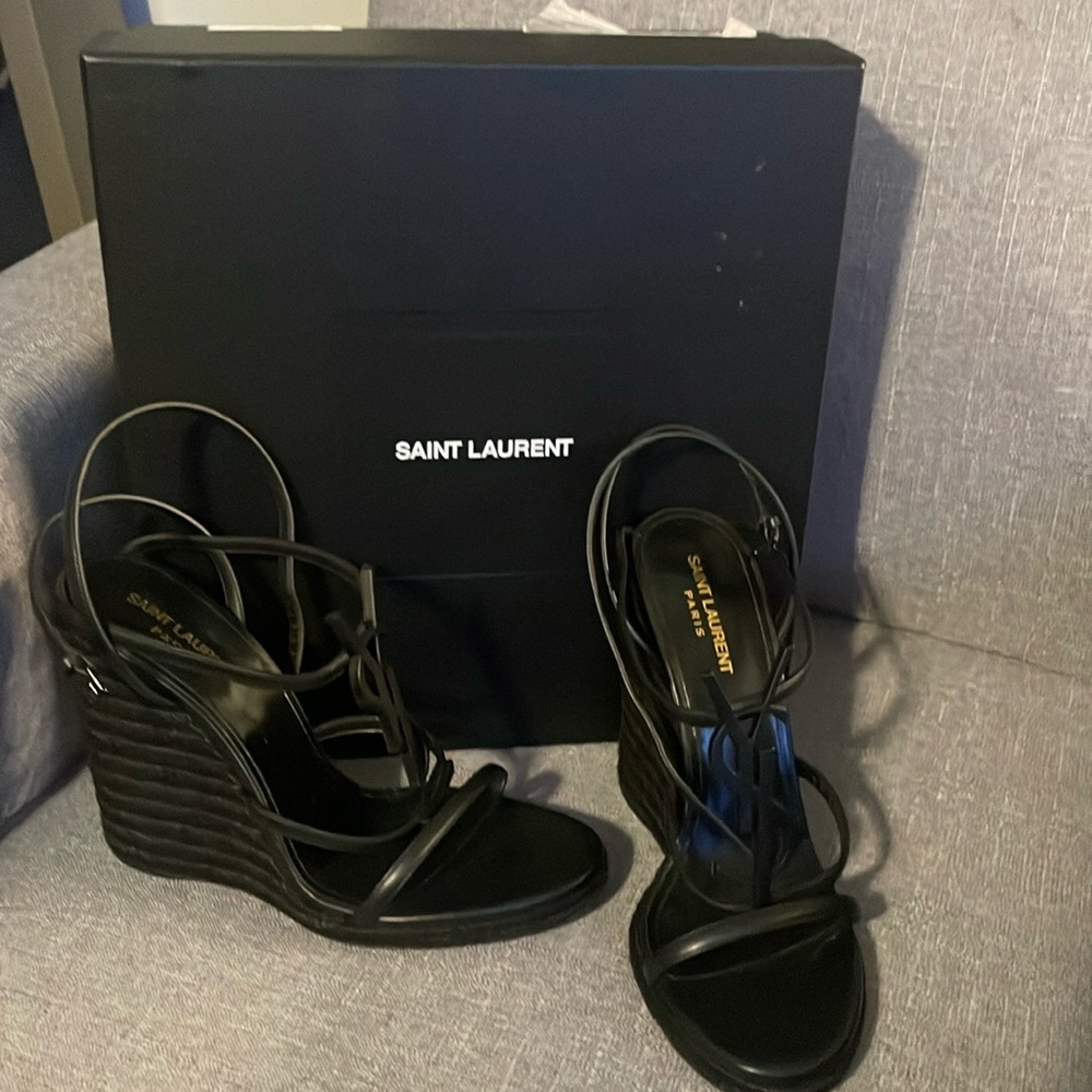 Saint Laurent wedge sandals